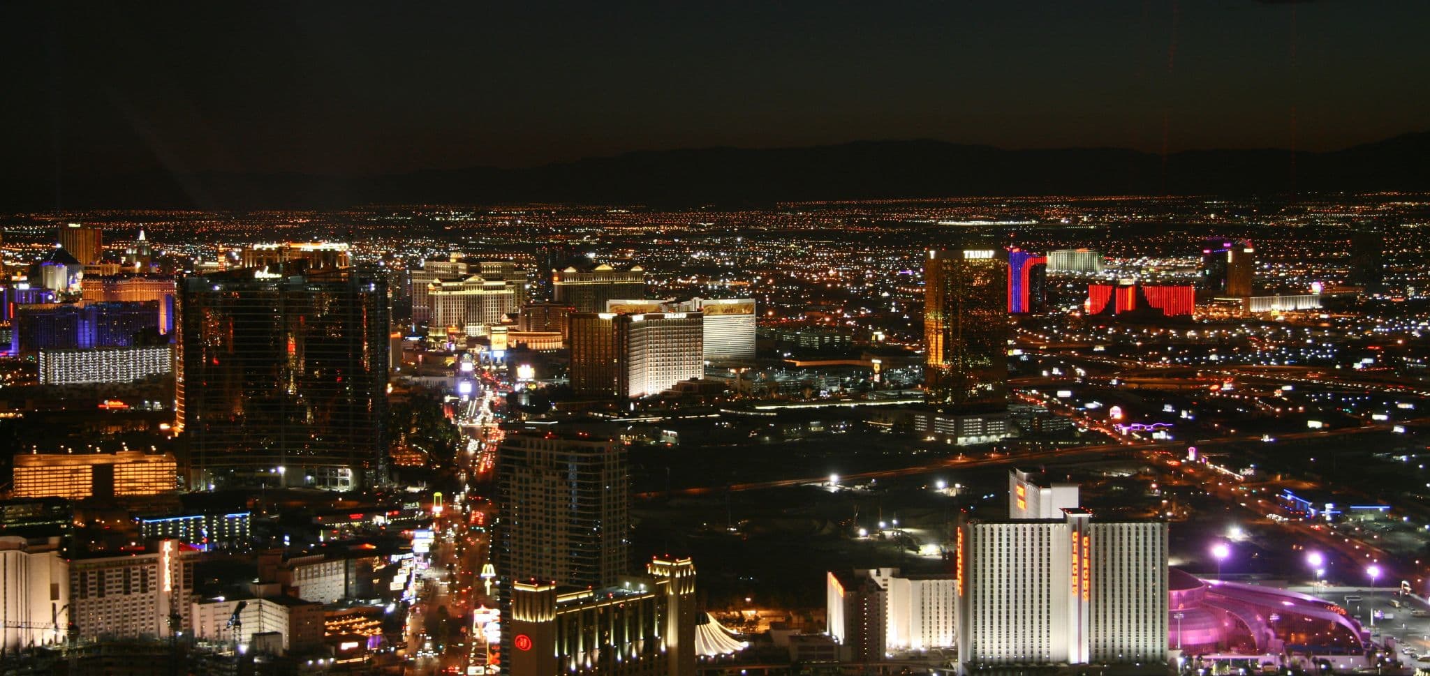 Las Vegas Strip skyline at night